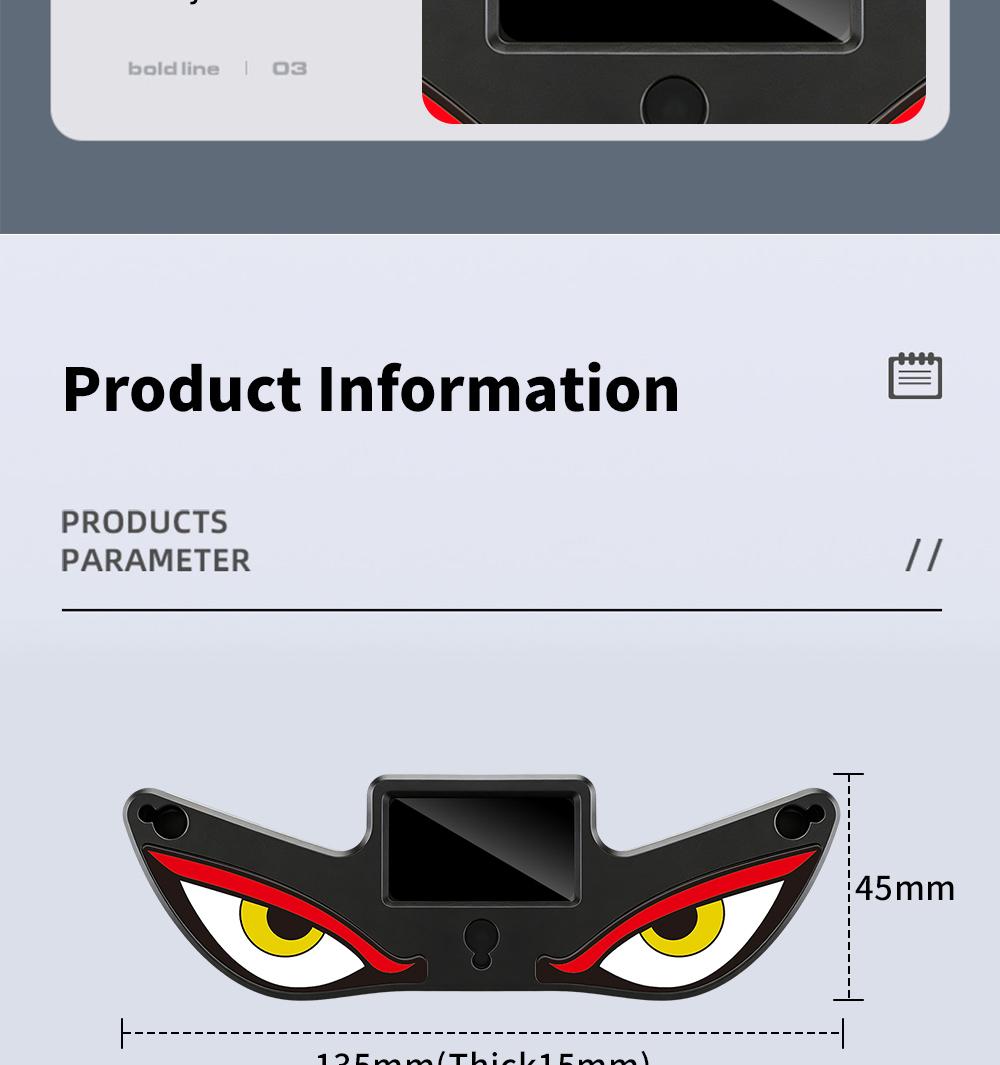 Car Rear Window LED Dynamic Display Light, Vampire Devil Eye Emoji Panel, Auto Decorative Light