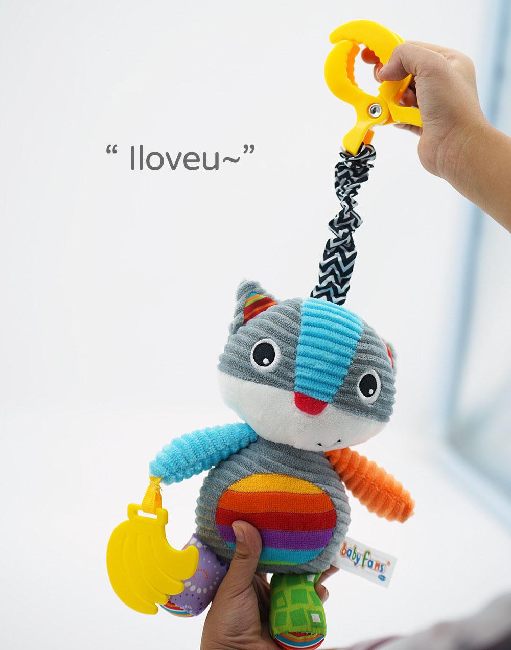 Baby Rattle Toys Animal Hand Bells Mechanical Octave piano Baby Music Rattle for Kid Bed and Stroller Elephant lion cow cat