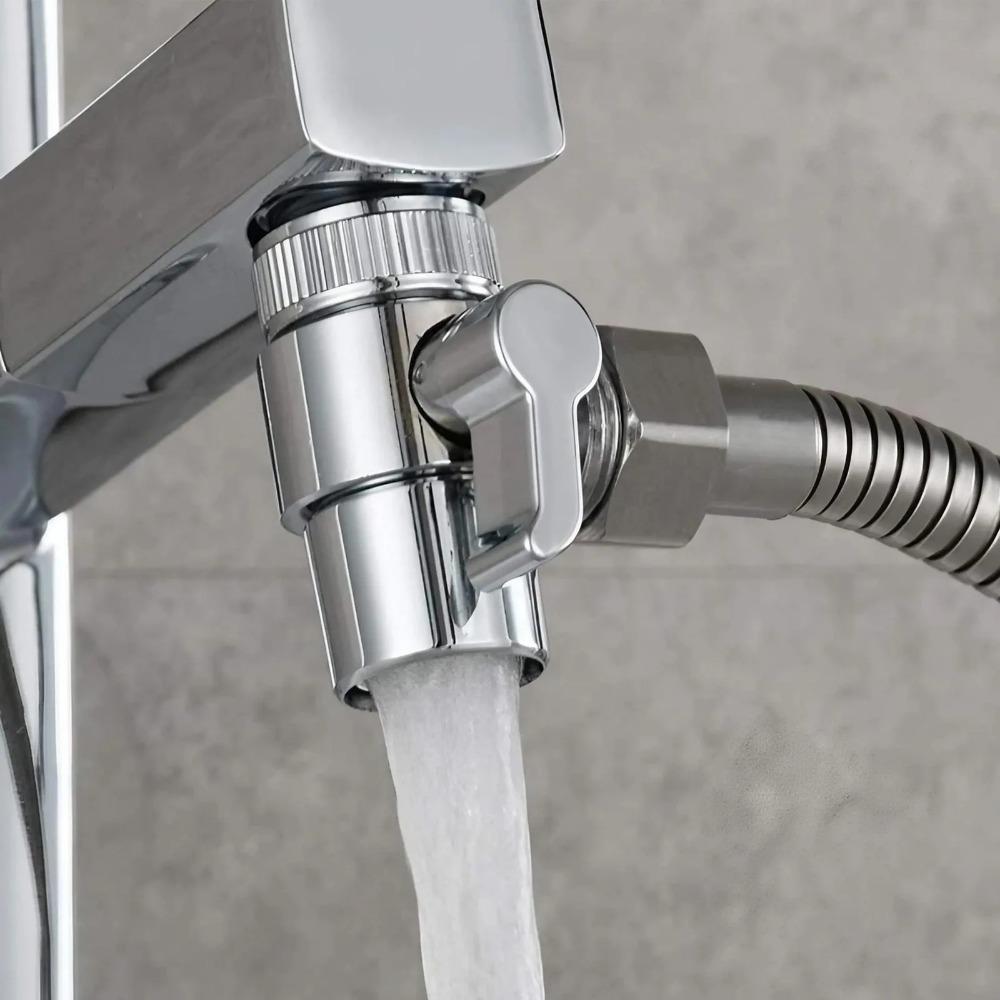 Multi-Function Faucet Adapter Leak-Proof Quick Connect for Washer Shower Garden Hose Switchable Dual Spray Valve Core Universal Fit Kitchen Bathroom Outdoor Durable Multi Purpose