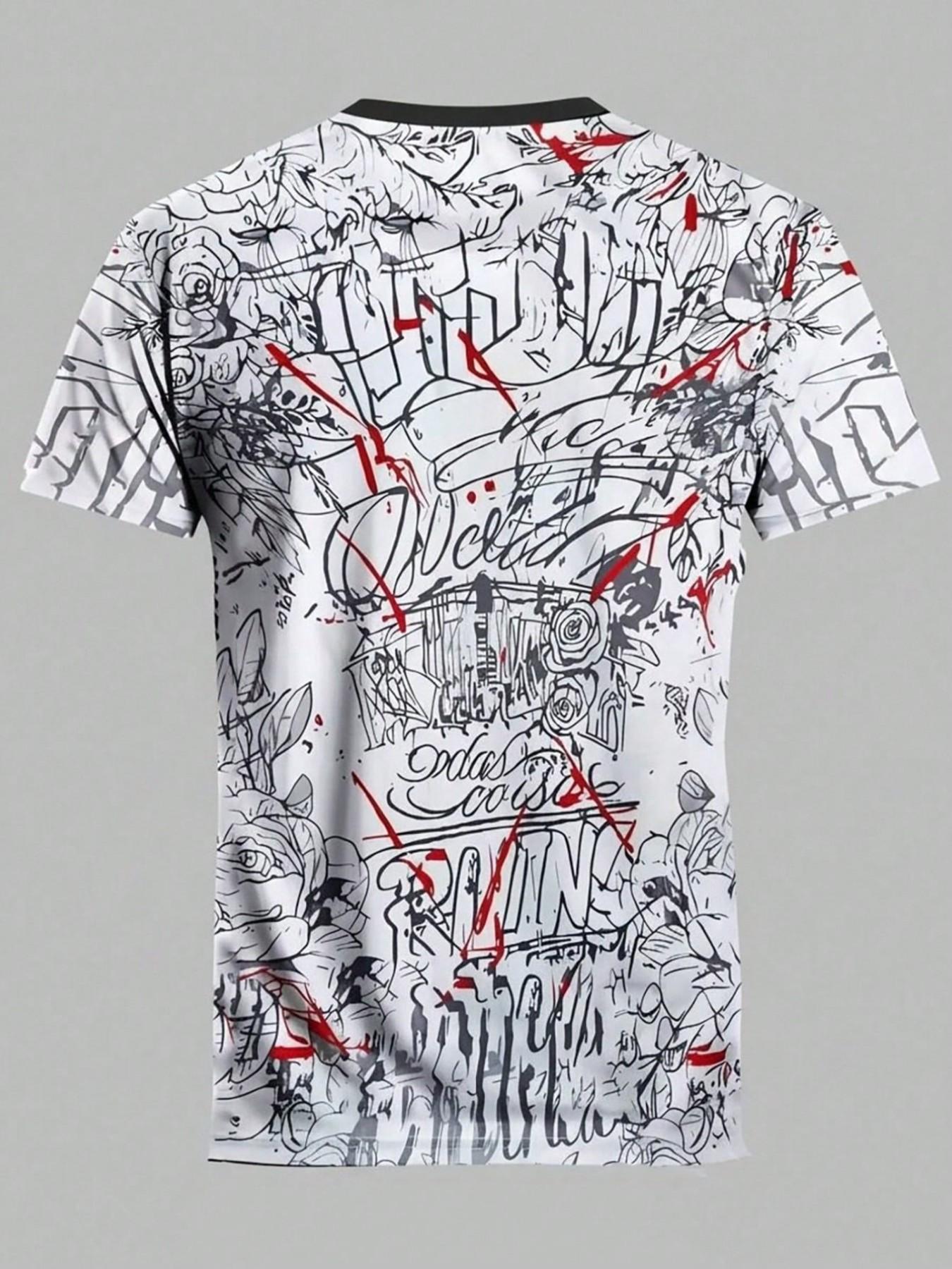 Brazilian Style Men's Soccer Jersey, Comfortable Sporty T-Shirt, All over Print, Slim Fit, Breathable Material, Ideal for Training and Parties