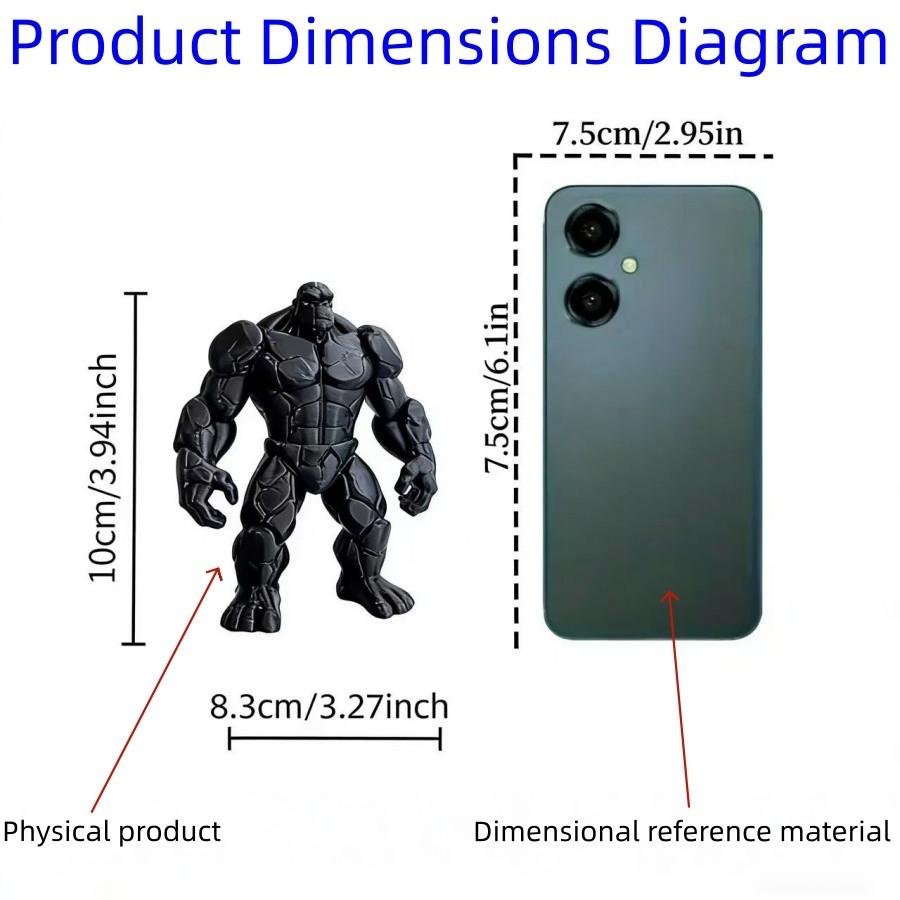 3D printed stone-textured gorilla statue, a modern minimalist decorative ornament, available in black/grey styles, perfect for home, office desk, or bookshelf accents. An ideal birthday/anniversary/party/halloween/christmas gift for gorilla enthusiasts an