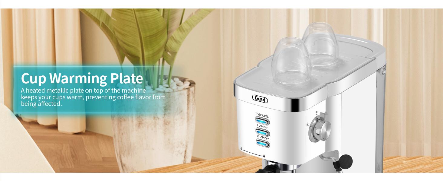 【Springtok】Gevi 20 Bar Espresso Coffee Machine , Automatic Coffee Maker with Milk Frother Steam Wand