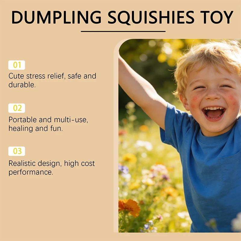 Simulation Flash Dumpling Pressure Ball Slow Rebound Soft Pinch Decompression Office Home Decorat Children Adults Birthday Gifts