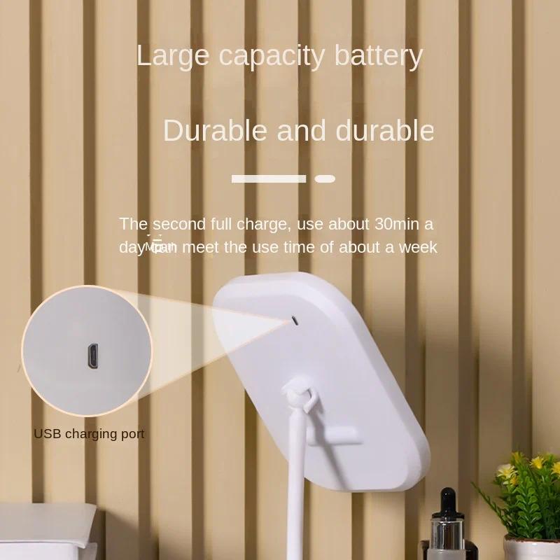 Unique Designer Vanity Mirror Three ColorsLEDLight Makeup Mirror Touch Control Desktop Mirror Bedroom Dressing Mirror