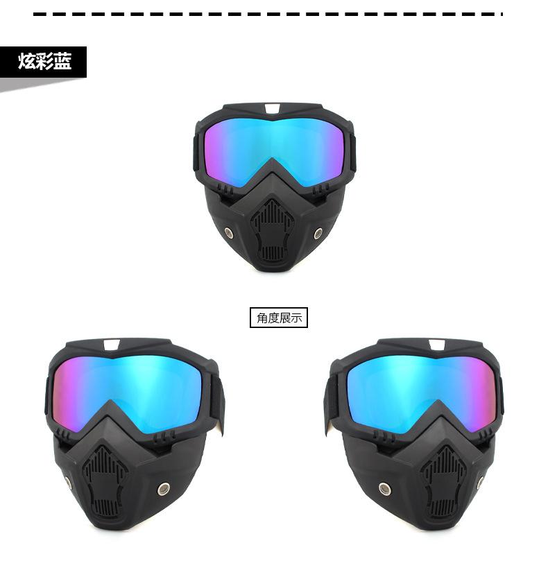 Vintage Harley‑Style Motorcycle Goggles, Windproof Anti‑UV Retro Aviator Helmet Goggles for Motocross Dirt Bike ATV Skiing Off‑Road Riding