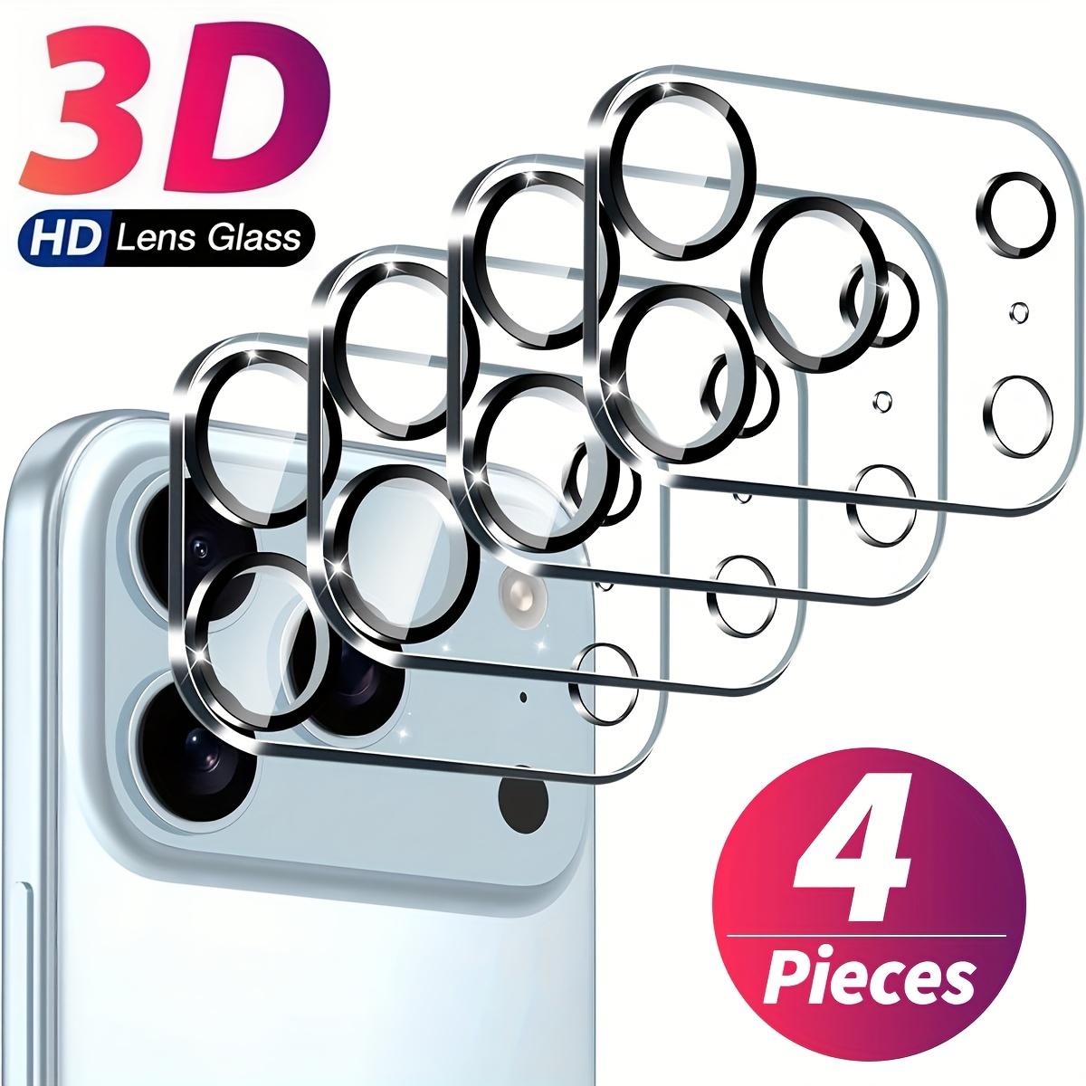 4pcs HD Camera Lens Protector,Compatible with iPhone 17/16/15/14/13/12/11/Pro Max/Pro/Plus/Mini/17 Air/16e,9H Hardness,Complete Lens Coverage,Resistance to Scratches And Impacts,No Affect on Night Shots,Easy to install, Accessories