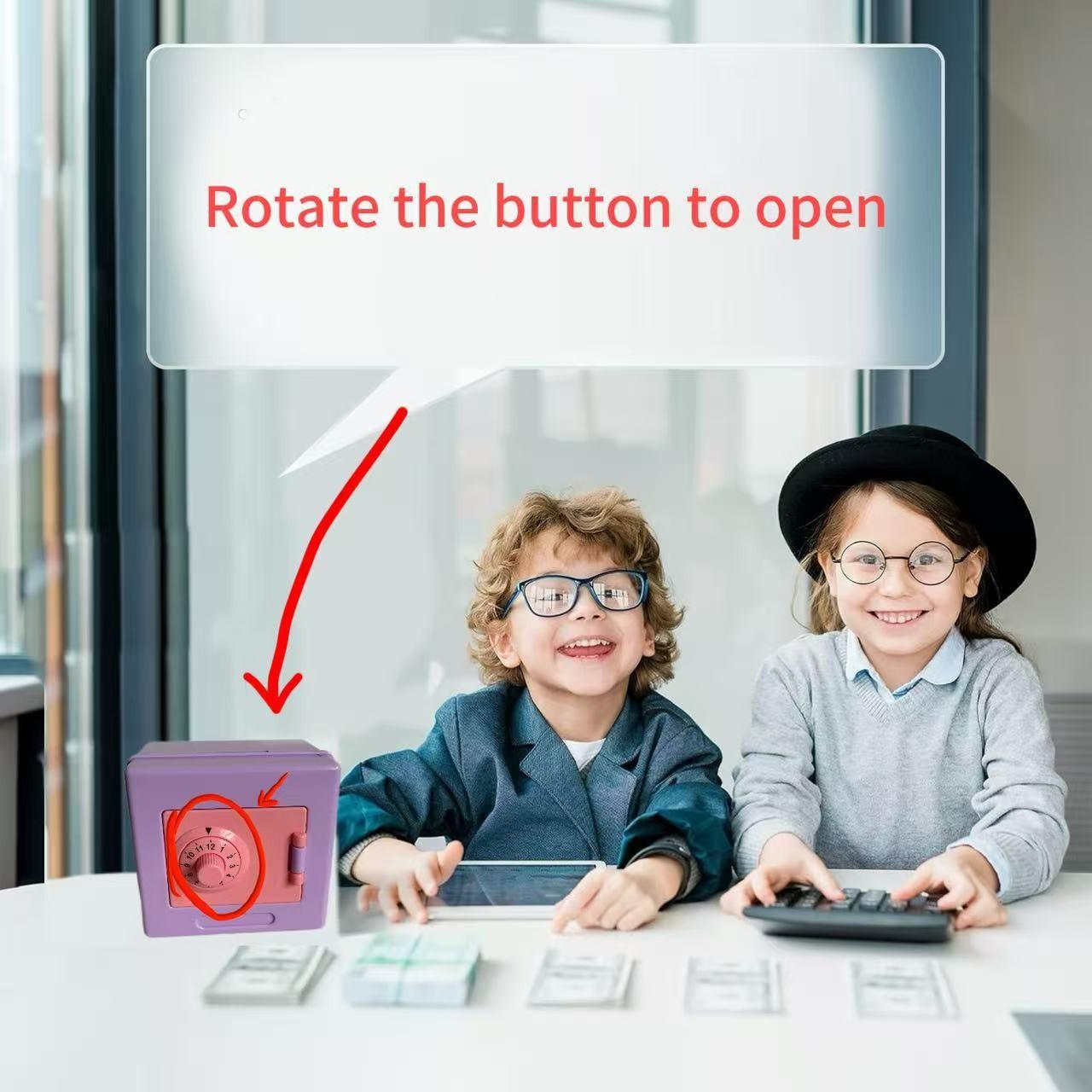 1pcsChildren's ATM piggy bank, suitable for boys and girls, mini electronic bank with password lock, safe coin bank for boys and girls, children's cash savings box, great children's gift toy bank