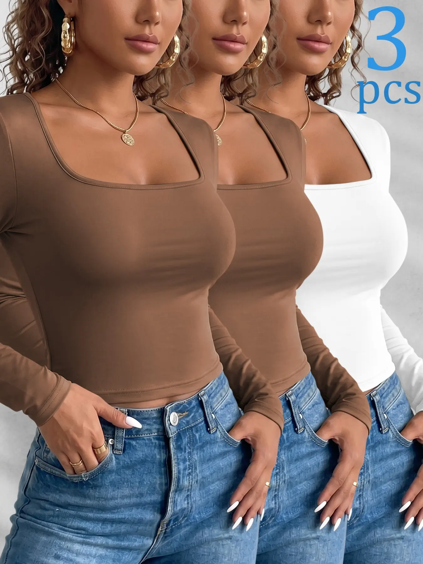 Coffee Brown + Coffee Brown + White