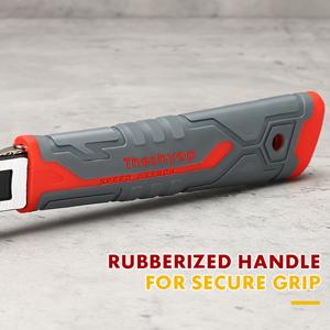 Multifunctional Self locking Wrench, Self Adjusting Pipe Wrench, 8 Inch Plumbers Wrench for (9-25mm) 3/8"-1"Nuts, Irregular Nuts, Pipes Use, Vanadium (8 In)