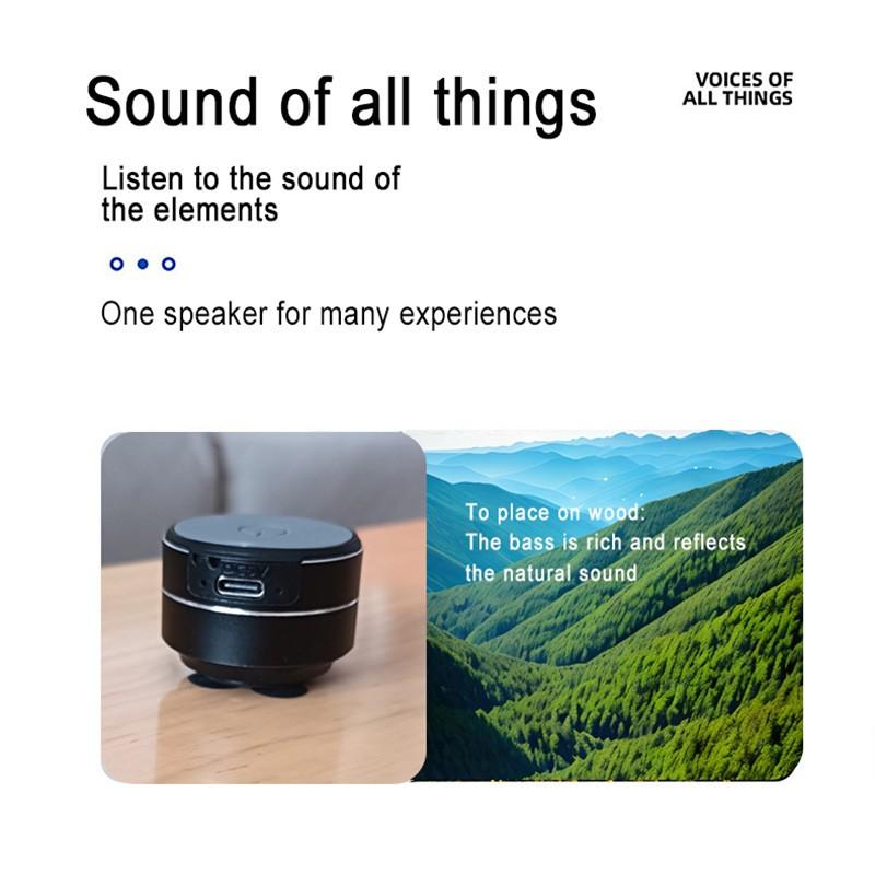 Portable Wireless Bone Conduction Speaker, High-Fidelity Sound, Magnetic Suction Cup & Lanyard, Ideal for Home & Travel