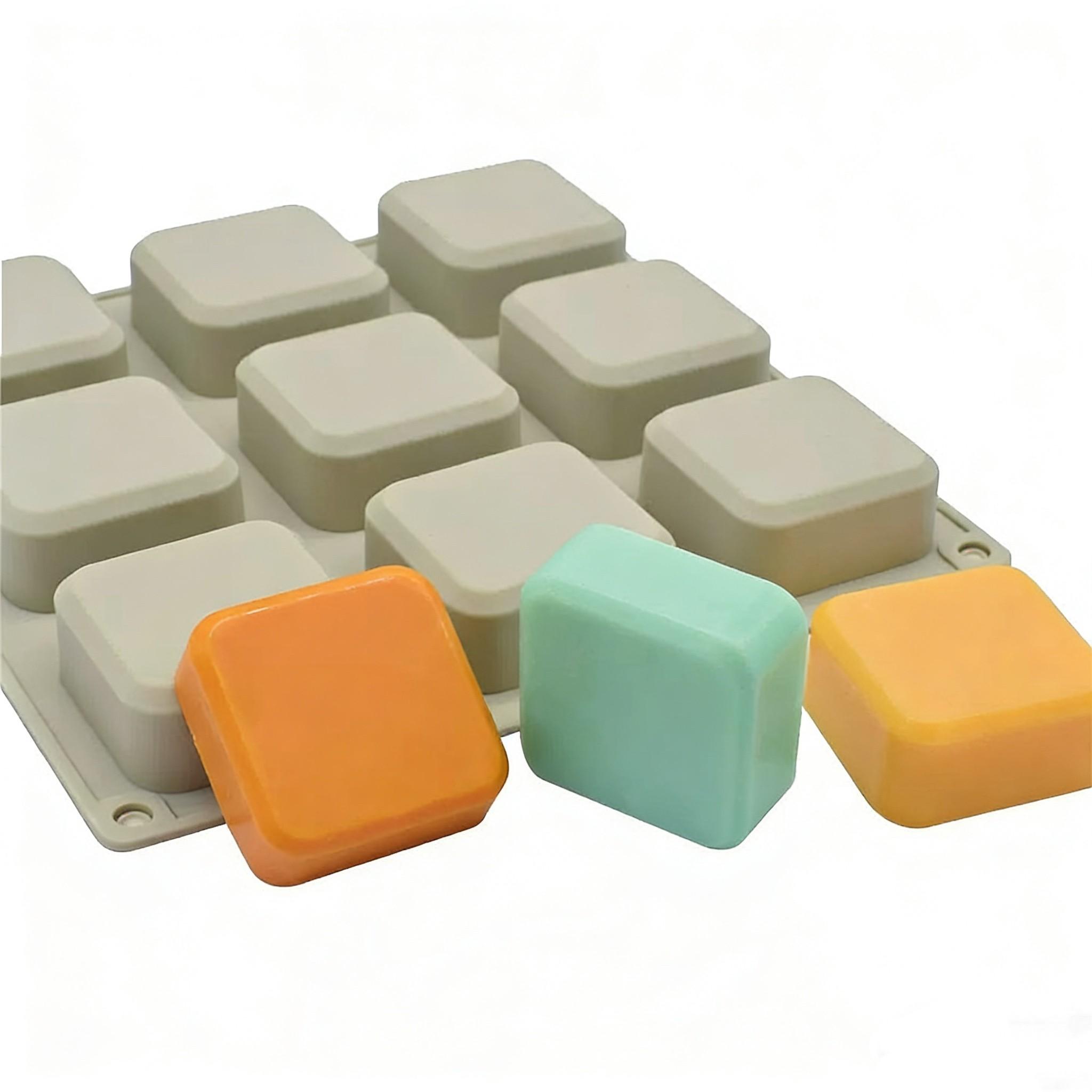 Silicone Ice Cube Tray Mold, Square Ice Maker, Multi-Functional Dessert Cake Mousse Mold, DIY Soap Mold, Baby Food Freezer Box, Heat Resistant