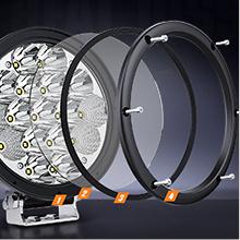 Nilight 2PCS 7Inch 85W LED Driving Light 10200LM IP68 Spot Flood Combo Round Built-in EMC Offroad Lights with 14AWG DT Connector Wiring Harness Kit for Truck ATV UTV SUV  dealsforyoudays