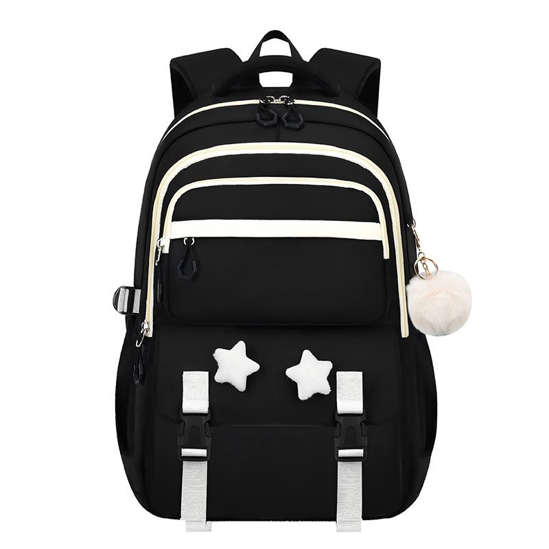 2026 Viral Coquette Kawaii Star Backpack for Elementary Teen Girls Large Capacity Water Resistant School Bookbag, Breathable Stress Relief Padded Back Support Student Laptop Backpack for Back To School Daily Travel OOTD