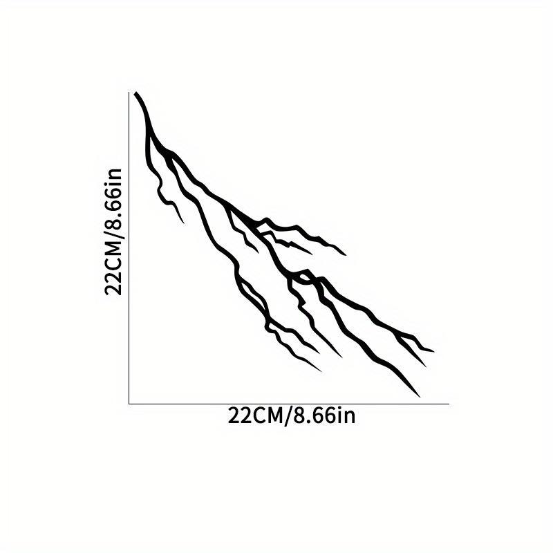 Creative Lightning Pattern Car Sticker, Reflective Laser Sticker, Waterproof Durable Decorative Self-adhesive Sticker for Motorcycle Body