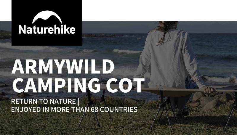 Naturehike ArmyWild Folding Camping Cot,Ultralight Backpacking Bed with Adjustable Height,Portable&Durable Aluminum Frame for Camping,Hiking&Home Outdoorfun camping accessories dealsforyoudays