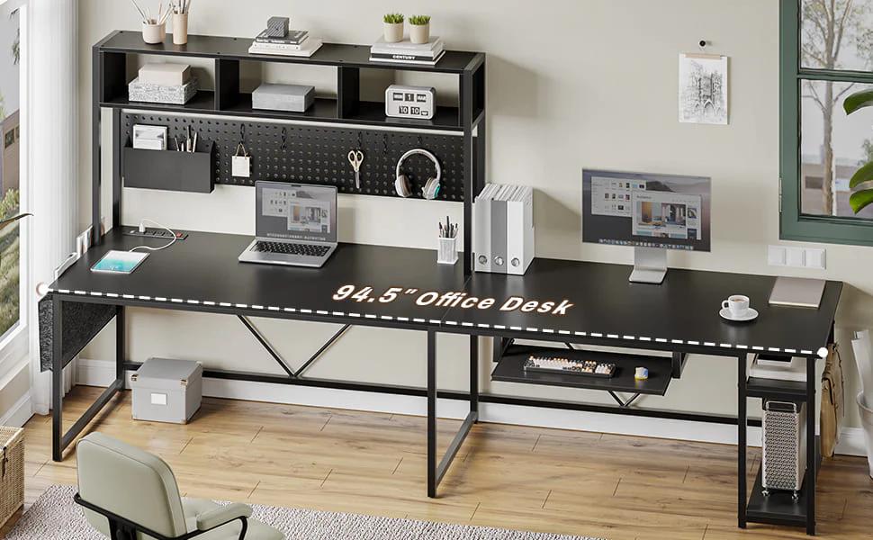 Sikaic L Shaped Reversible Gaming Desk With Power Outlets Keyboard Tray Ergonomic Modern Furniture Adjustable Dual Monitor Mount Ample Storage Space Hutch Sikaic L Shaped Reversible Gaming Desk With Power Outlets Keyboard Tray Ergonomic Modern Furniture Adjustable Dual Monitor Mount Ample Storage Space Hutch