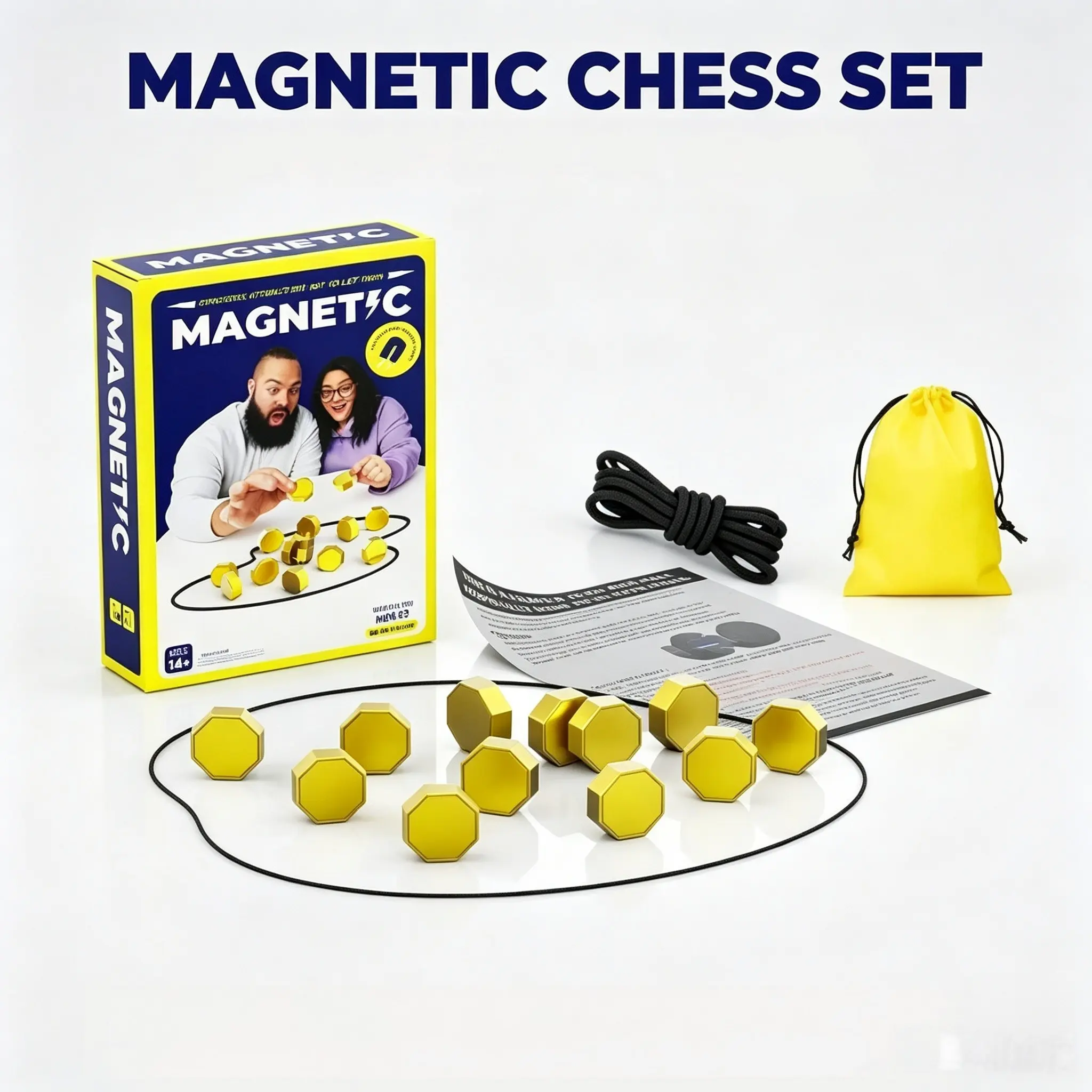 Magnetic Effect Chess Pieces Duel, Interactive Table Game, Exciting Magnetic Game, Perfect for Family Game Night Fun
