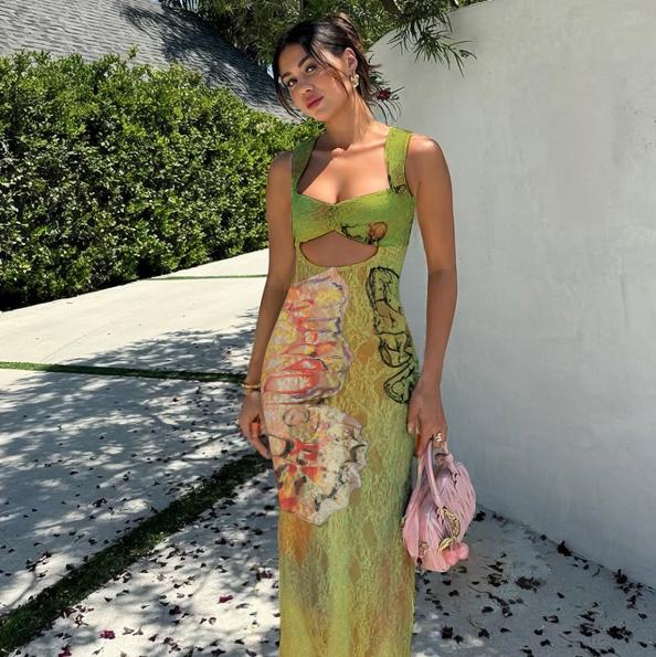 Sexy Mesh Print Sheer Sleeveless Dress Women's 2025 Summer Vacation Holiday New V Neck Bodycon Slim Casual Elegant Dress for Party Club Maxi Dresses