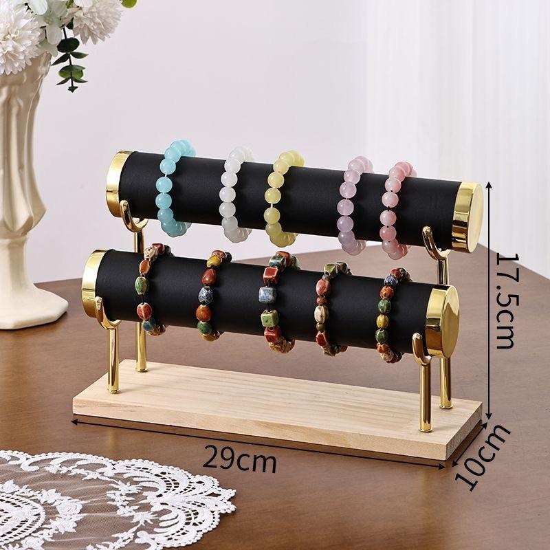 High-End Bracelet Jewelry Storage Rack, 1/2/3 Layer Display Stand, Portable Solid Wood, Suitable for Living Room, Desk, Shop