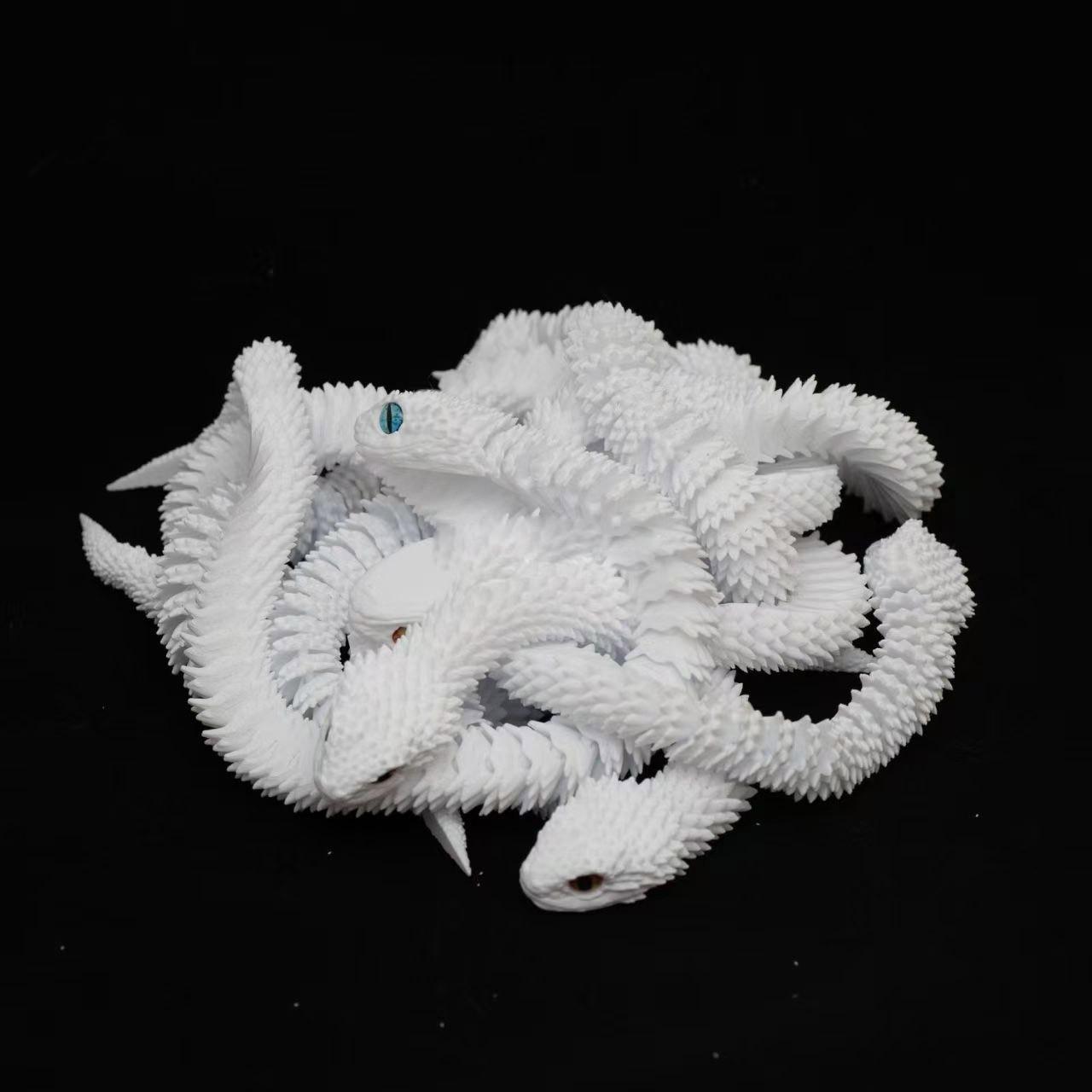 Snake and Snake Antique 3D Printed Jointed Toy, Bright Colors Pla Material, Perfect for Holiday Decor and Gifts