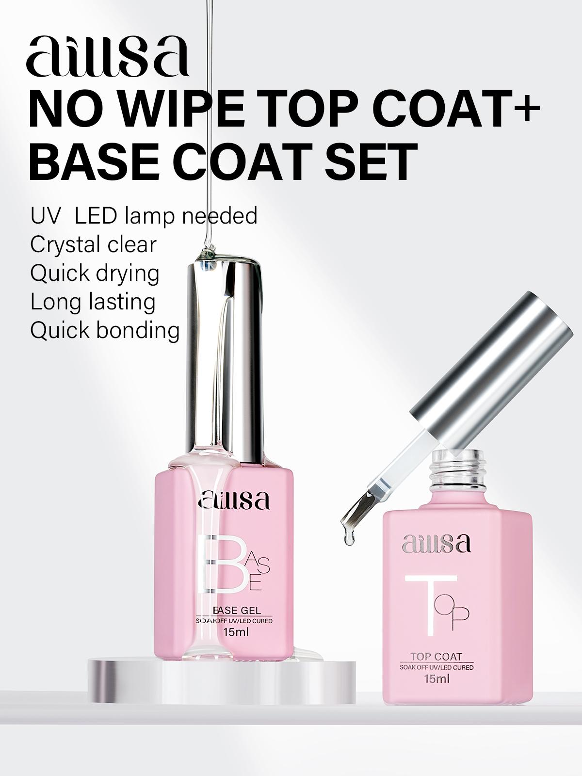 Aillsa Long Stiletto French Tip Nails Set - 180pcs Classic Nude Soft Gel Nail Tips in 15 sizes, Mini UV Lamp, Base coat and Top coat, Easy to Wear Soak Off Acrylic Fake Nails Extensions DIY Nail Art at home  Gift For Women gel nail nail glue