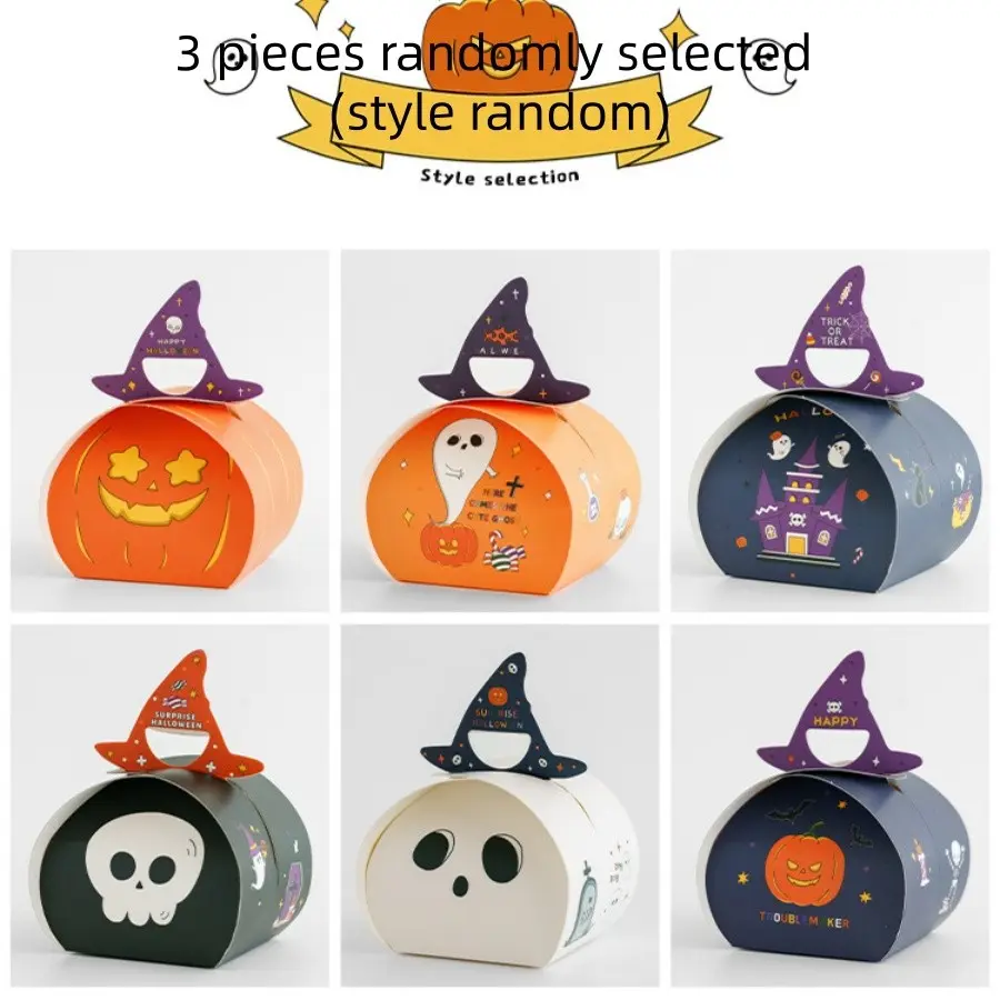 3 Piece Candy Boxes, Baking Cookie Small Boxes, Holiday Party Decor Gift Packaging Boxes, Halloween Candy Box, Small Gift Box