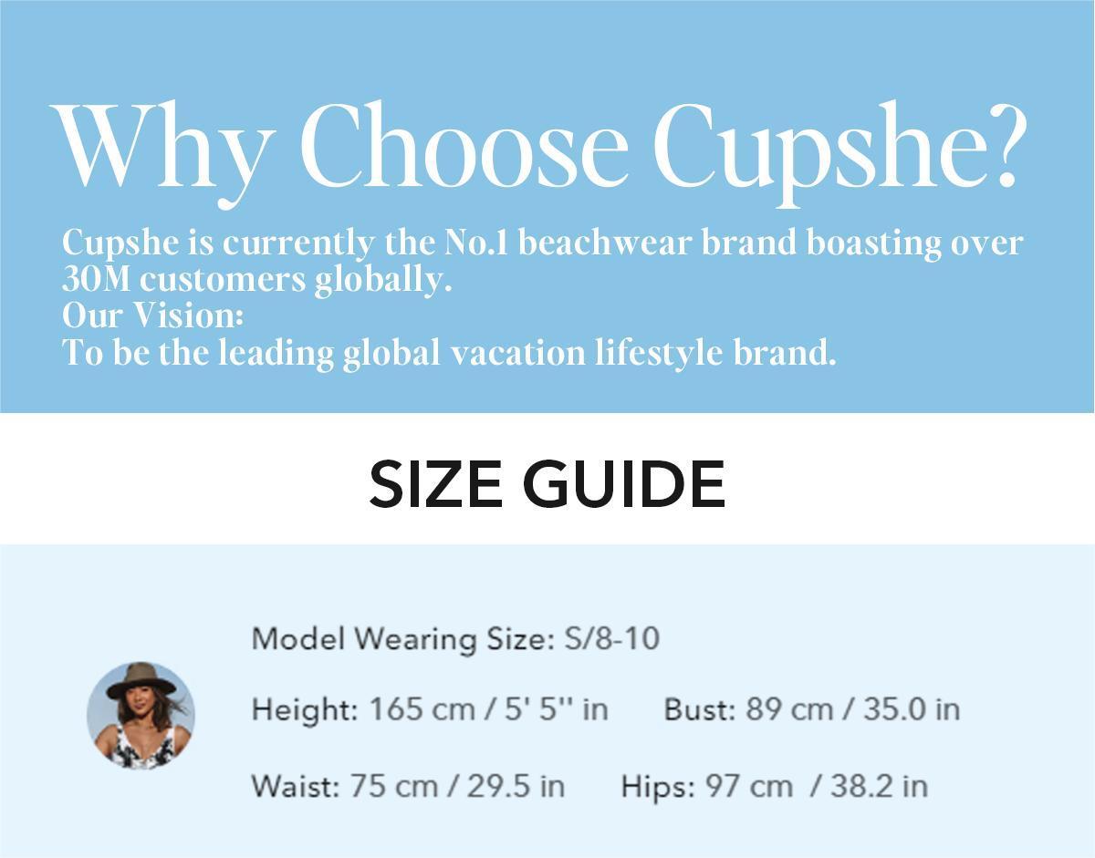 CUPSHE High Waisted Bikini Sets for Women 2026: Tummy Control Two Piece Swimsuit with Twist Front V Neck & Adjustable Straps, Size Inclusive XS XXXL Floral Bathing Suits SpringStatements