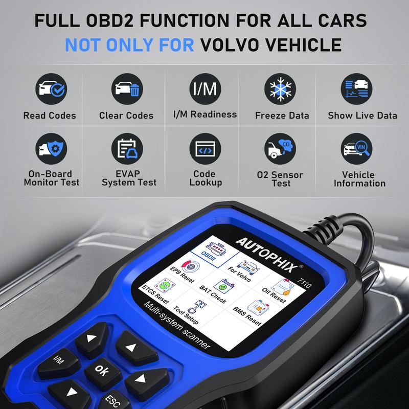 Autophix 7110 OBD2 Scanner Alll System ABS SRS Automotive diagnostic tool for Volvo Vehicle
