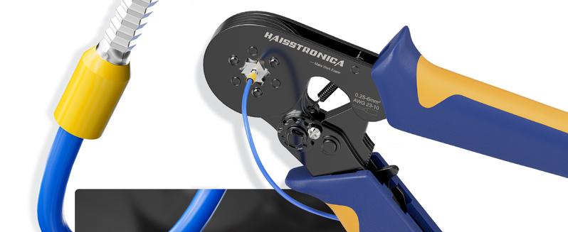 haisstronica Wire Ferrule Crimping Tool, AWG 23-10 Self-adjusting Hexagonal Crimper, Ratchat Ferrule Terminals Plier for Wire Terminals Cables End-sleeves,Father's Day Gift
