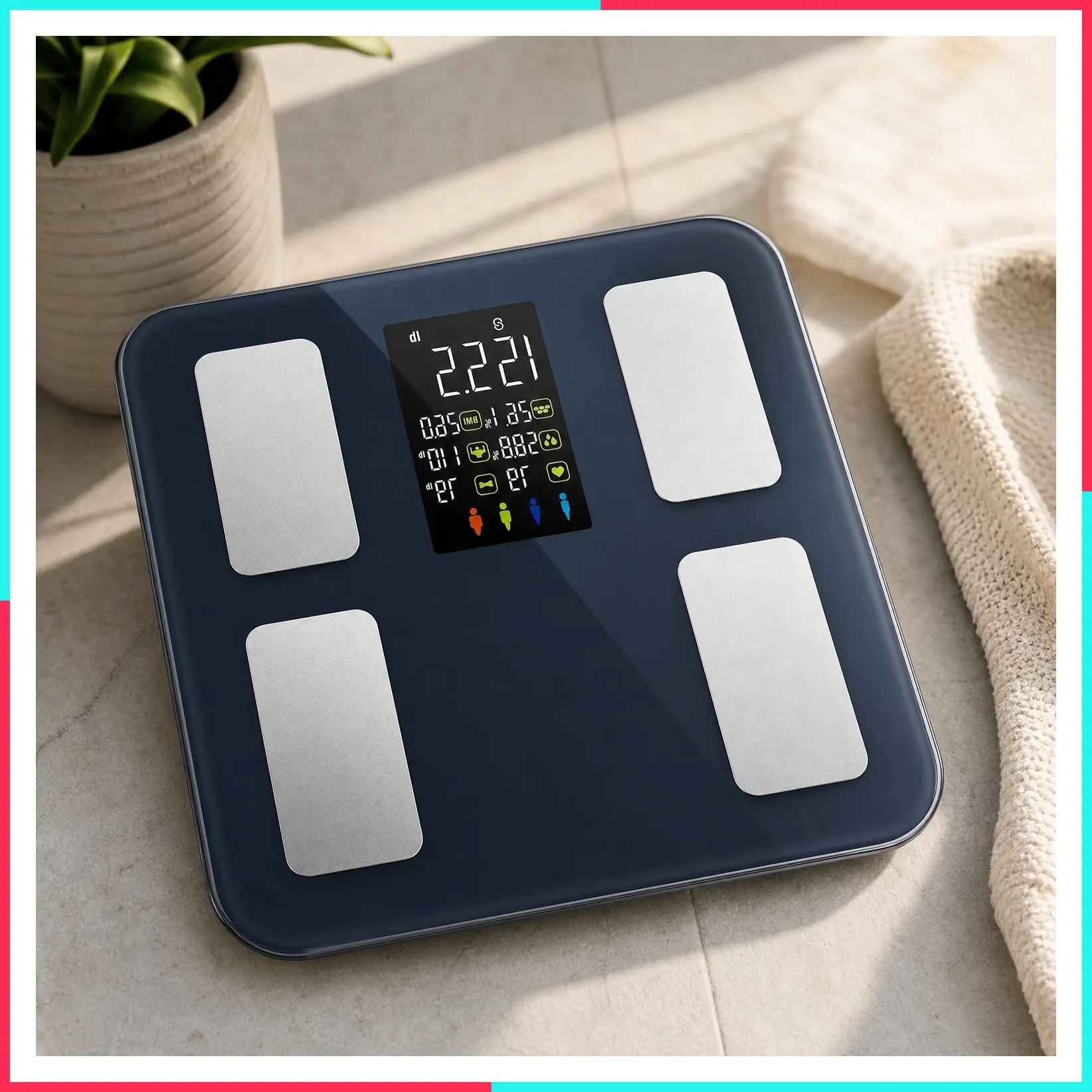 8-in-1 Smart Scale for Body Weight, BMI & Body Fat with Large Display – Tracks 22 Metrics