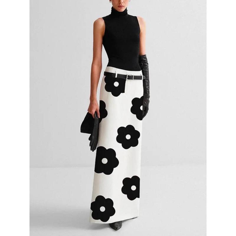 UOOZEE Women's 2026 New Autumn Spring Old Money H-Shaped Basic Womenswear Maxi Skirt, Minimalist Solid Loose Fit Zipper Elegant Daily Outings Date Night Outfit, Commuting Bottoms with Pockets