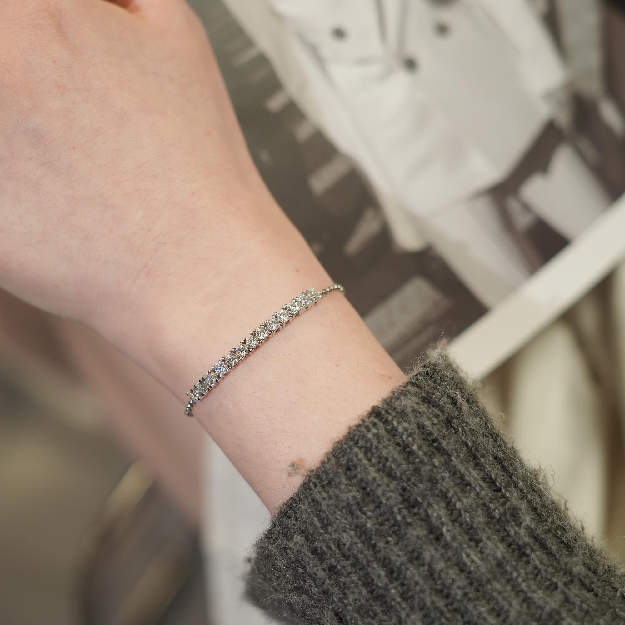 【#364 Partial Tennis】1.3CT Partial Tennis Synthetic Moissanite Slider Bracelet in 925 Sterling Silver 【#364 Partial Tennis】1.3CT Partial Tennis Synthetic Moissanite Slider Bracelet in 925 Sterling Silver