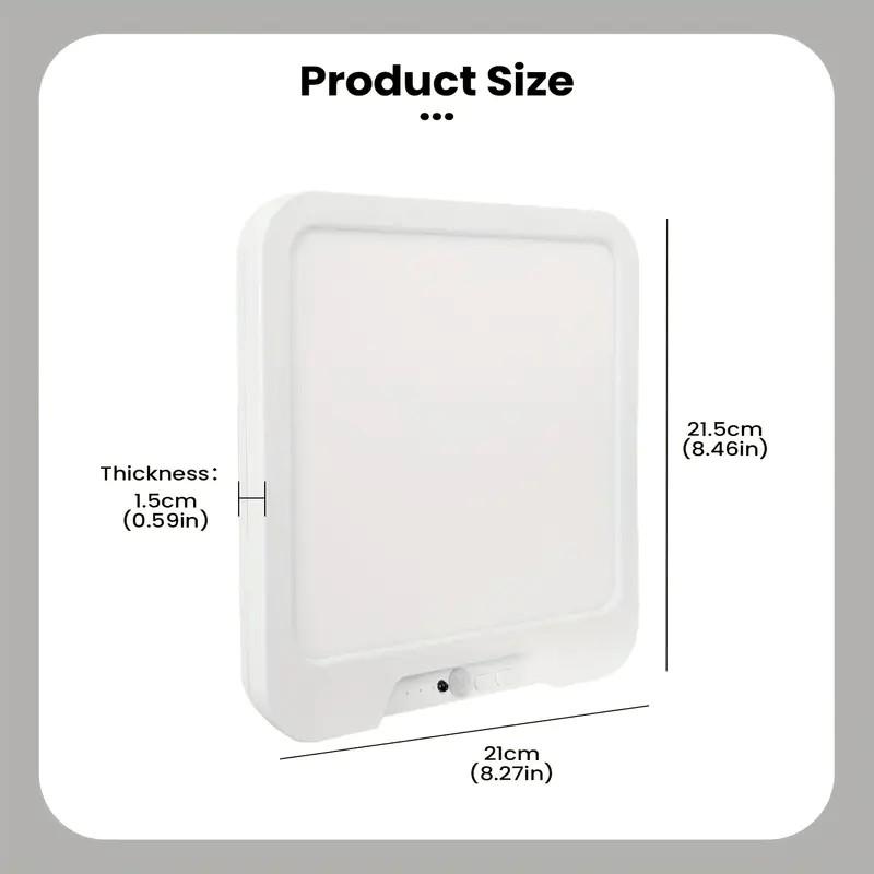 Smart Sensor Ceiling Light, Rechargeable Design, Adjustable Brightness & Color Temperature, Dual Sensing for Hallway, Stairs, Closet, Bathroom