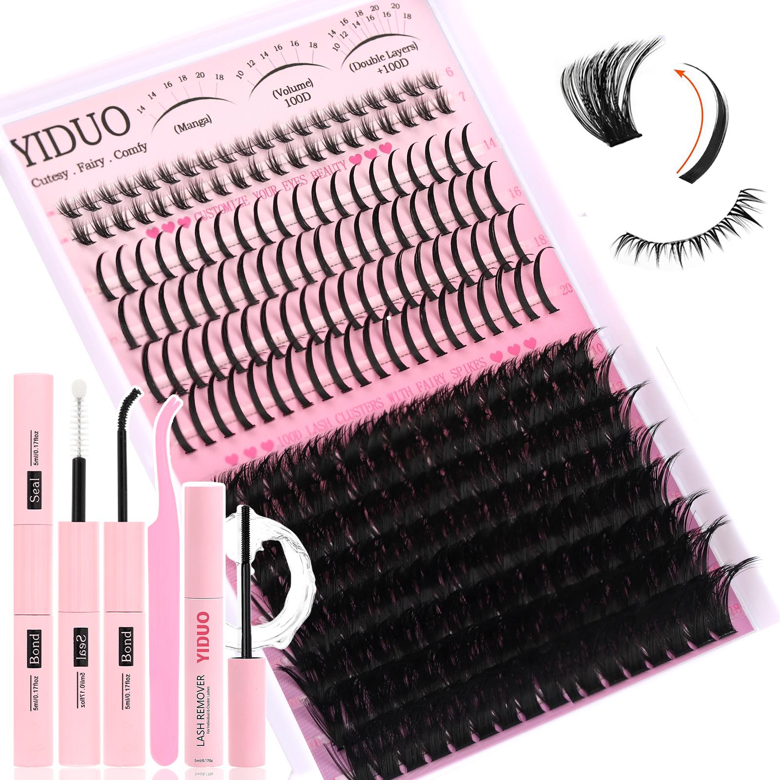 4 Styles Lash Clusters Kit 60D|80D|100D|Spikes Lash Extension Kit Volume Eyelash Clusters Volume Individual Lashes Kit Super large Cluster Eyelash Extensions Kit DIY Spikes Lash Kit Individual False Eyelashes with Lashes Bond and Seal 4 Styles Lash Clusters Kit 60D|80D|100D|Spikes Lash Extension Kit Volume Eyelash Clusters Volume Individual Lashes Kit Super large Cluster Eyelash Extensions Kit DIY Spikes Lash Kit Individual False Eyelashes with Lashes Bond and Seal