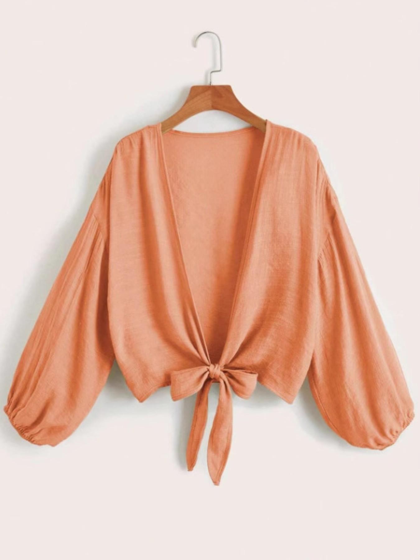 Women's Solid Color Cover Up Top, Casual Fashion Top for Beach Holiday Vacation, Ladies Clothes for All Seasons