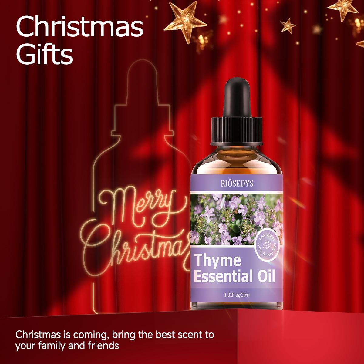 1pc 30ML Thyme Essential Oil Aromatherapy for Diffusers, Humidifiers, Home, Living Room, Bedroom, Bathroom, Freshen Air, Stress Relief, Relaxation, Christmas Gift