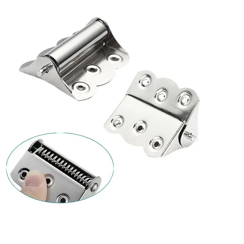 GJANSH 4 Pcs Spring Loaded Hinges Stainless Steel Self Closing Screen Door Hinges 2.4 x 3 Inch for Home Interior, Exterior Doors and Commercial Use