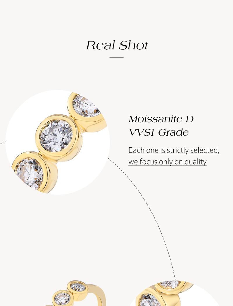 3mm Simple Style Synthetic Moissanite Ring for Women daily Wear Birthday Engagement Gift Fine Jewelry R189