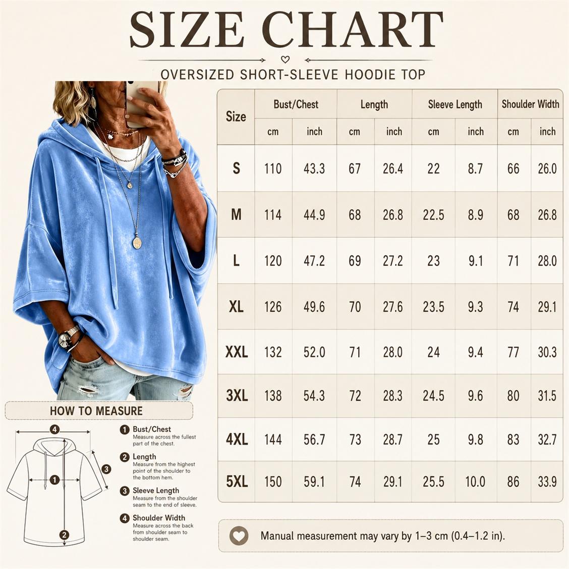 Women’s Minimalist Velour Hoodie - Loose Fit, 3/4 Sleeves, Adjustable Hood, Straight Hem, Velvet Texture, Soft Solid Color, Casual Pullover for Fall Winter Lounge & Streetwear