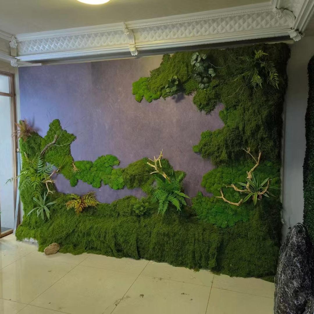 39.37-inch Artificial Moss Mat, Artificial Faux Greenery for Wall & Table Decor, Sustainable Nylon Material, Christmas Festival Decoration, Micro Landscape Making