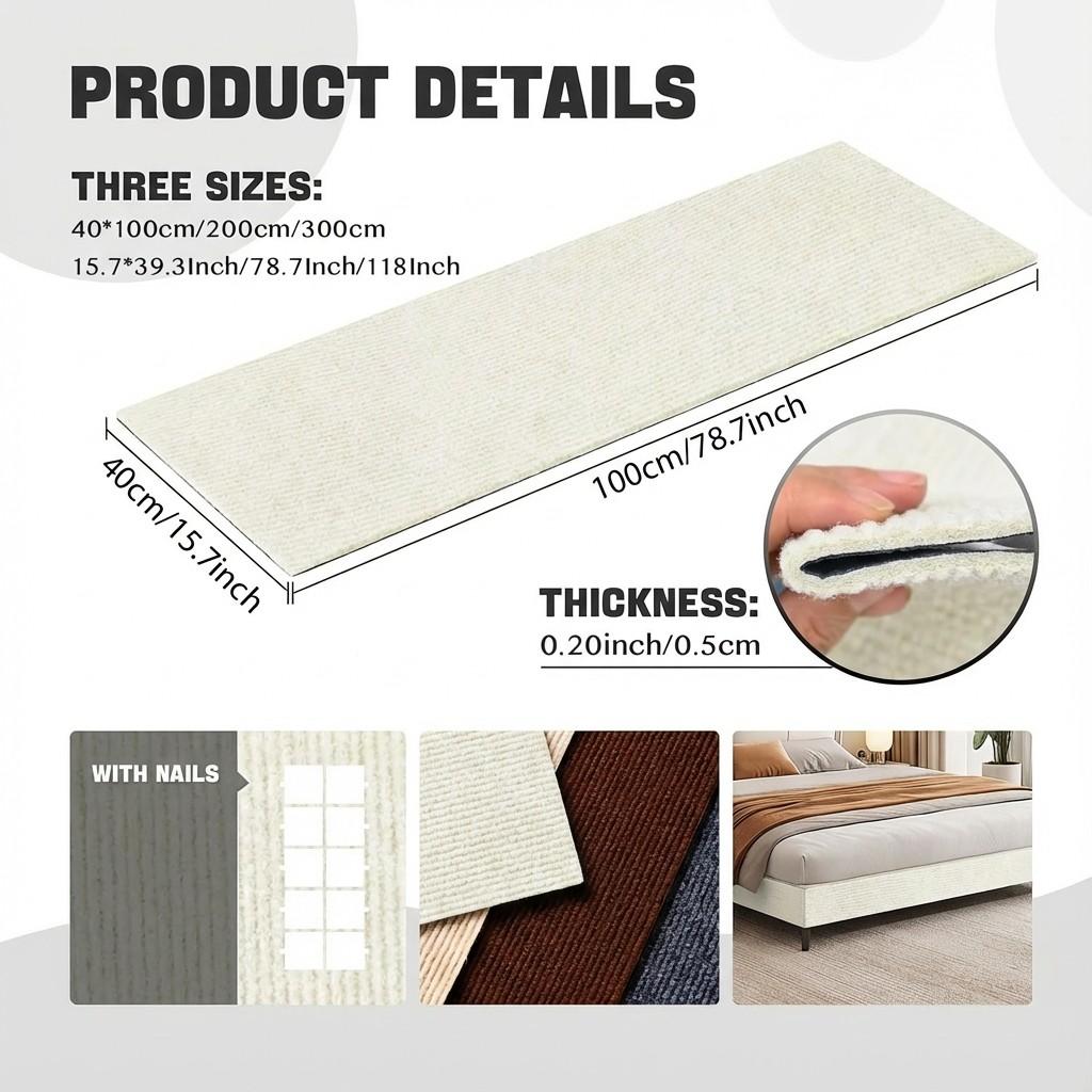 Cat Scratching Post Protector Pad, Durable Polyester Fiber Wall-Mounted Cat Scratch Board, No Shedding, DIY Climbing Design, Indoor Cat Play Toy, Vertical Scratcher