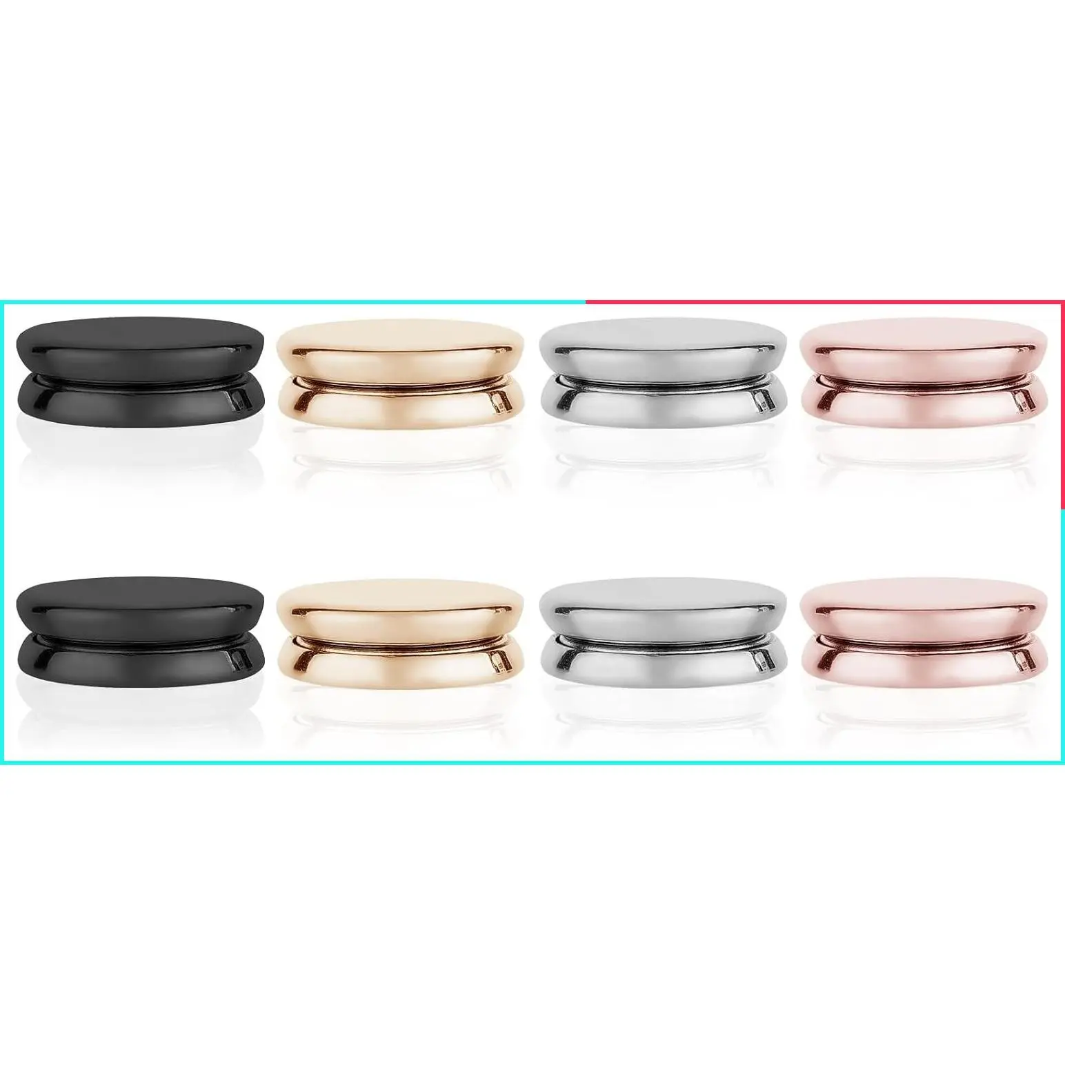 8pcs Magnetic Hijab Pins, Strong Multi-Use Pinless Brooch No-Snag Scarf Clasp for Women's Scarves and Clothing (Oblate Style)
