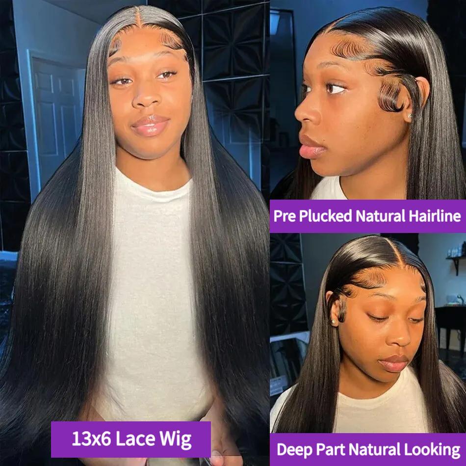 [32 Inch Only $129] Bling Hair 13x6 Lace Frontal Human Hair Wigs Brazilian Straight Lace Front Wigs For Black Women 13x4 Transparent Lace Wig Bleached Knots Nature Long Straight Hair Wig Outdoorfun TikTokShopHolidayHaul