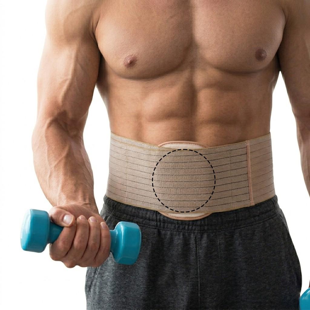 Adult Hernia Belt,Breathable Belly Button Hernia Support Brace With Compression Pad for Small Intestine Gas and Indirect Hernia