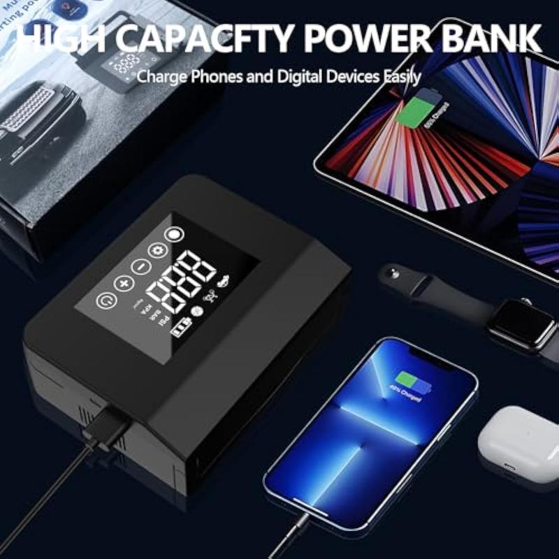 【PASLDA】Christmas Gift：Portable Car Jump Starter with Air Compressor, Capapro 150PSI 4000A Fast Battery Jump Starter Charger with Digital Tire Inflator, Pack with Type-C Quick Charge powerbank batteryjumper TikTokShopBlackFriday  Automotive Vehicle