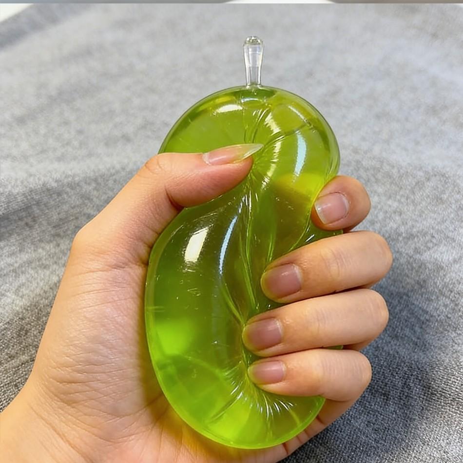 Apple Squeeze Toy, Slow Bounce Malt Ball Stress Relief Fidgeting Hand Gripper, Unisex Relaxing Plaything, No Battery Needed, Ca Prop 65 Compliant