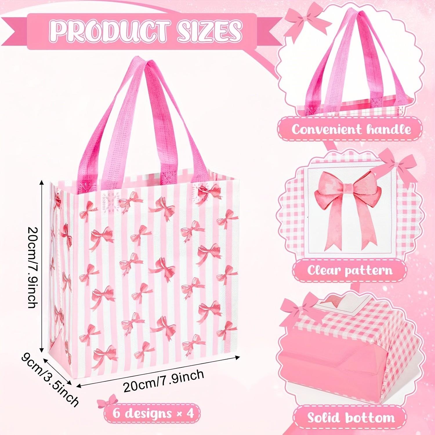 12/24pcs Beautiful Gift Bags with Handles incl. Reusable & For Presents of Any Birthday, Weddings, Valentine's Day,Mothers Day & Other Occasion Variety Bag Wedding Party Packaging