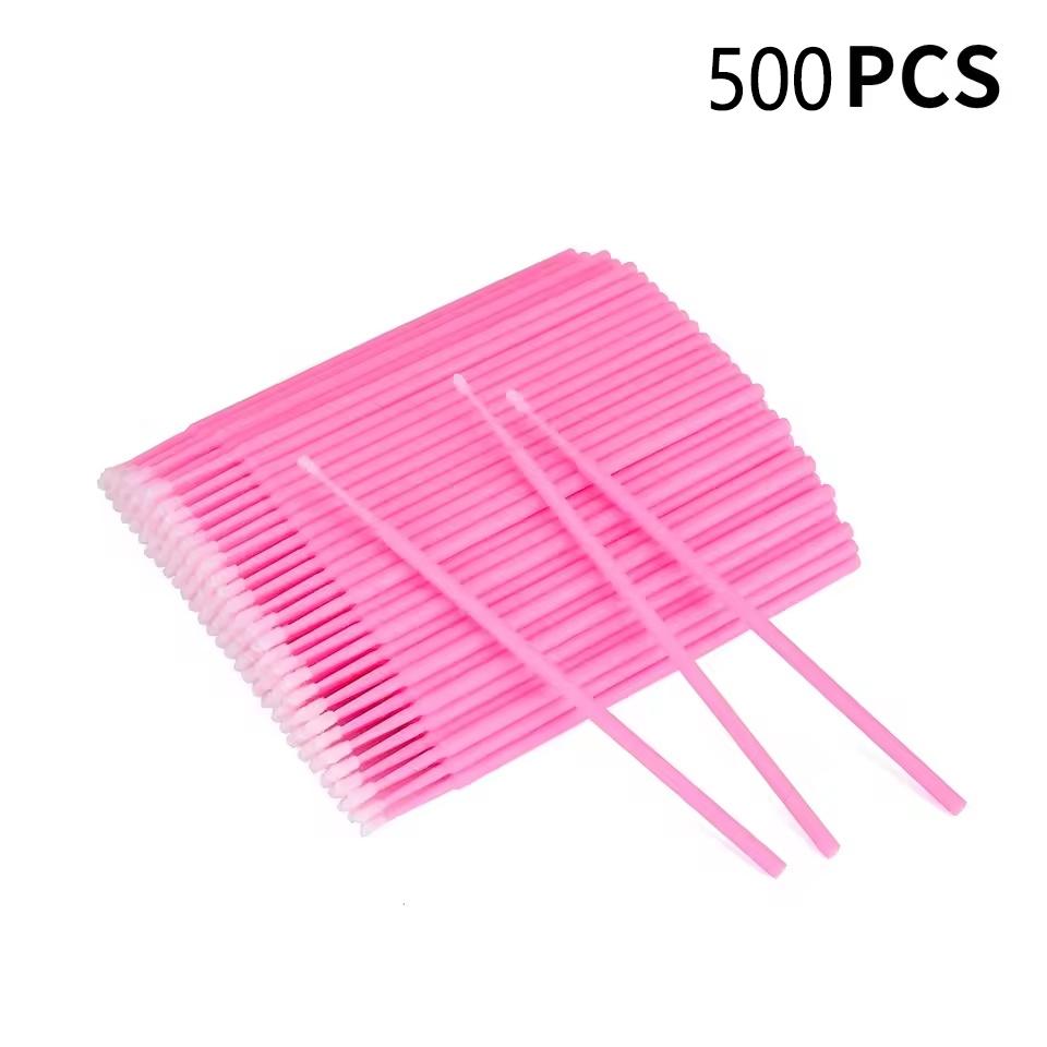 ✨ 2mm Precision Disposable Mini Micro Swabs｜100–500 Pcs Available – Ideal for Eyelash Extensions, Eyebrows, Eyeliner, Lip Touch-Ups, Cleansing, Removing Excess Makeup & Nail Polish – Professional Makeup Tool