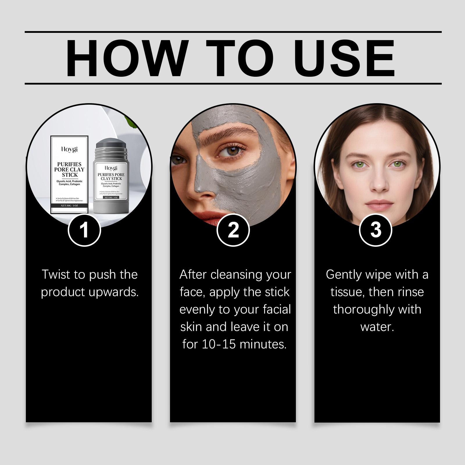 Hoygi The Pore-Purifying Mud Mask Stick Gently Cleanses The Skin, Hydrates It Finely, Moisturizes And Refreshes It. It Is A Touch-Type Mud Mask