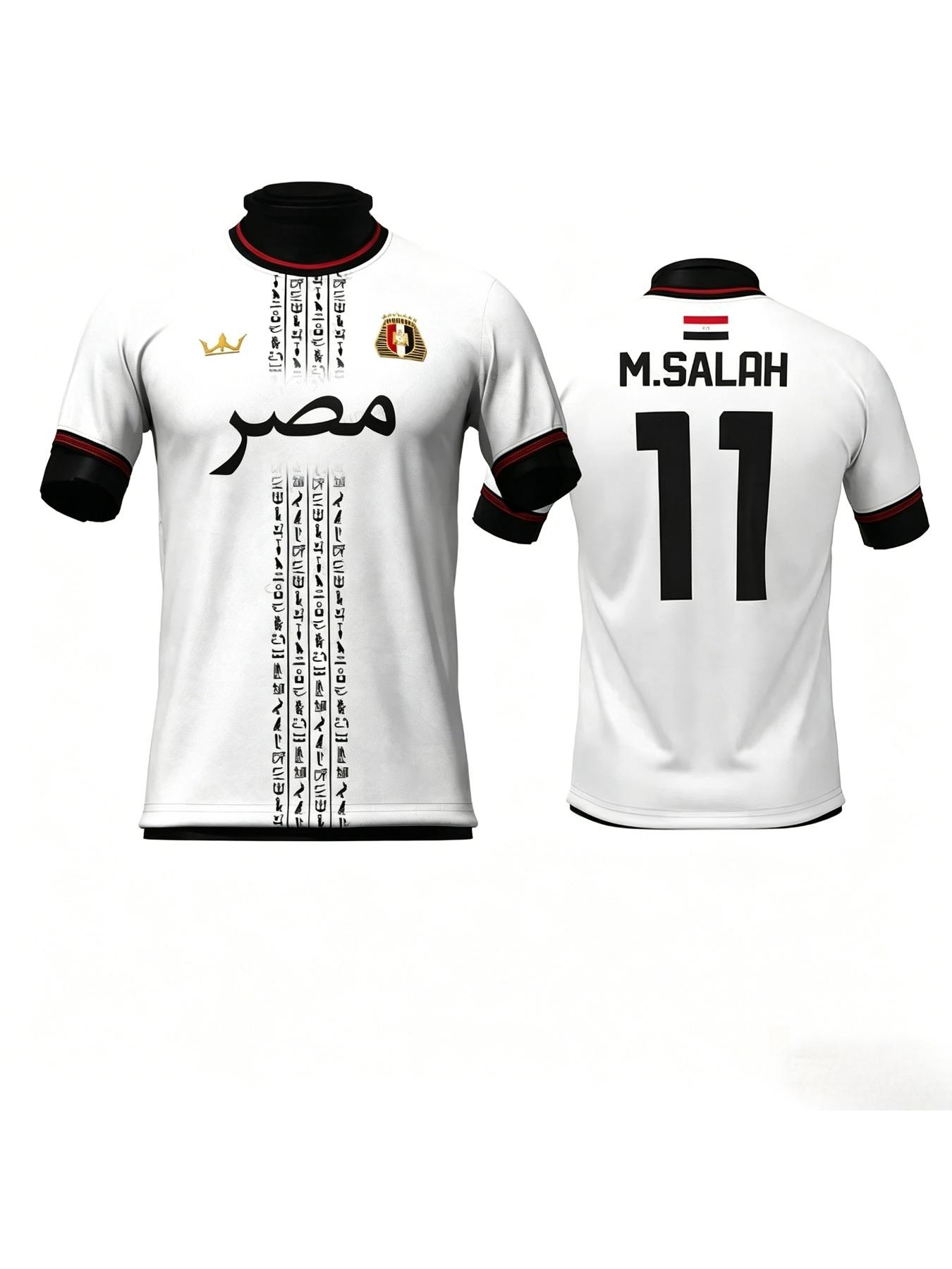 New Egypt Men's Football Jacket Egypt Kuai Gan Mohamed Salah 11 Shirt Kit Men's Egypt Football KID Shirt Kit